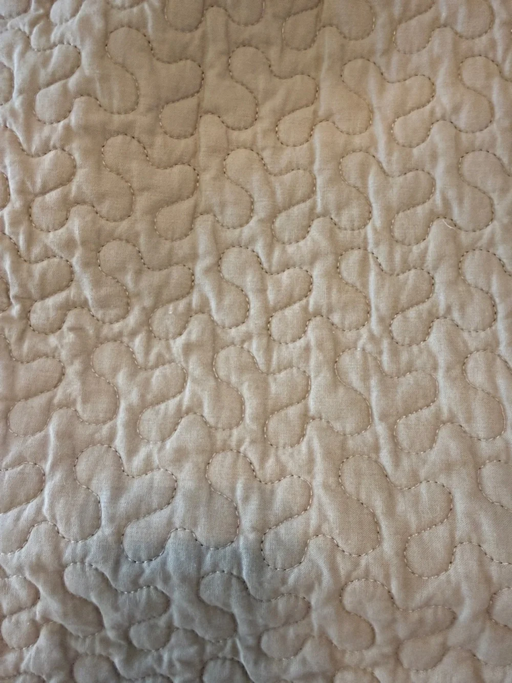 IKEA Quilted Alina Beige Euro Pillow Cover